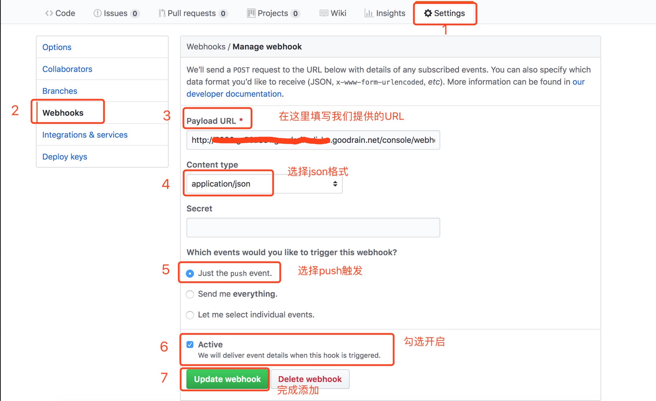 Github configuration method